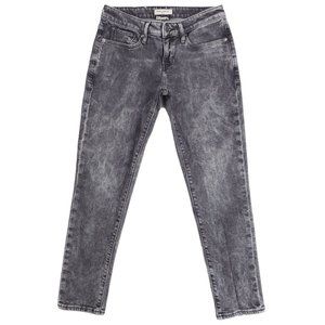 Levis Made & Crafted Womens Marker Tapered Black Acid Wash Jeans Sz 24 Msr 28x27